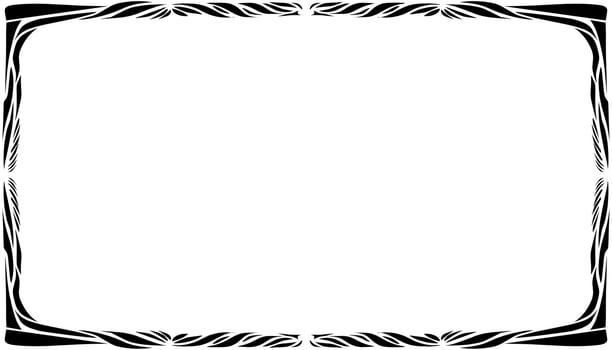 Illustration of a photo frame with a tribal design vector