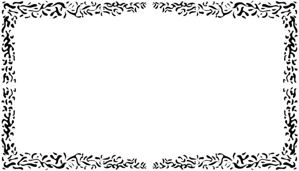 Illustration of a photo frame with a tribal design vector