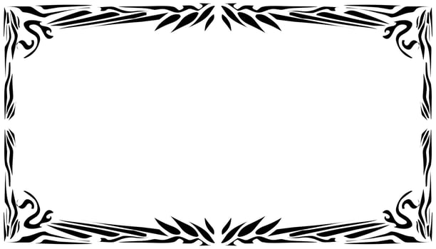 Illustration of a photo frame with a tribal design vector