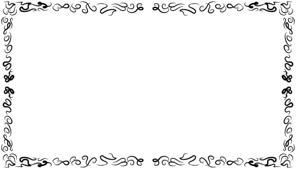 Illustration of a photo frame with a tribal design vector