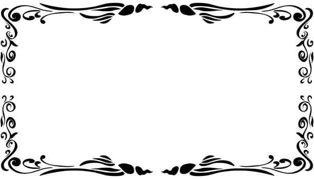 Illustration of a photo frame with a tribal design vector