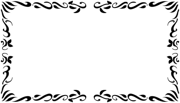 Illustration of a photo frame with a tribal design vector