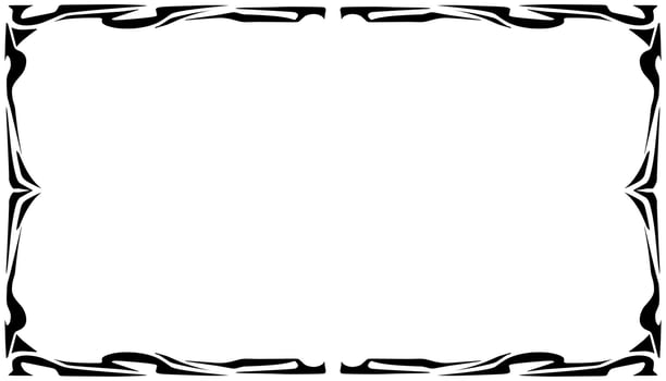 Illustration of a photo frame with a tribal design vector