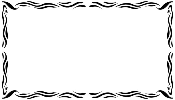 Illustration of a photo frame with a tribal design vector