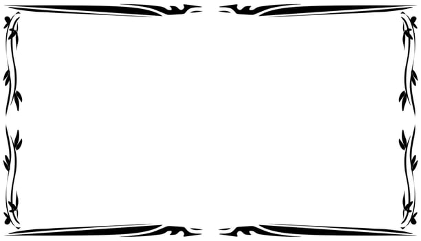 Illustration of a photo frame with a tribal design vector