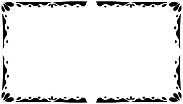 Illustration of a photo frame with a tribal design vector