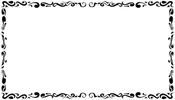 Illustration of a photo frame with a tribal design vector