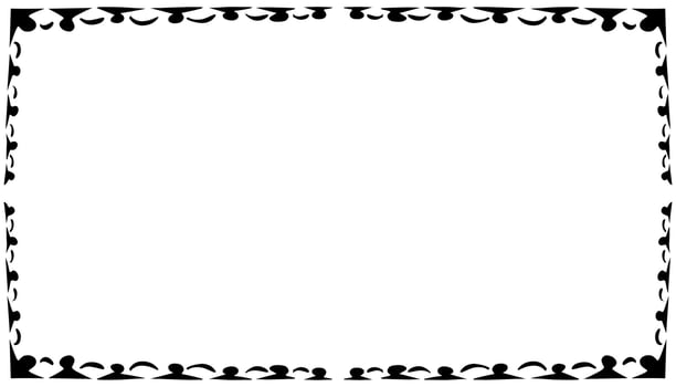 Illustration of a photo frame with a tribal design vector