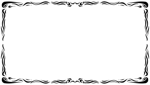 Illustration of a photo frame with a tribal design vector