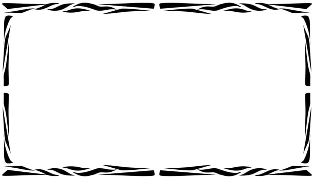 Illustration of a photo frame with a tribal design vector