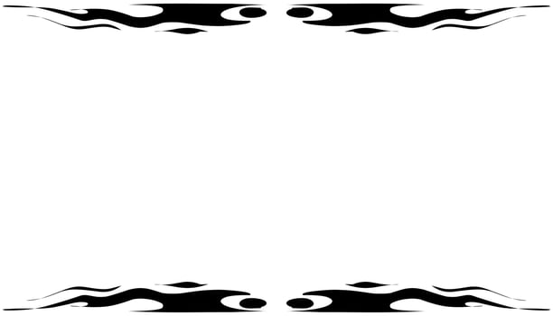 Illustration of a photo frame with a tribal design vector