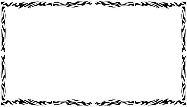 Illustration of a photo frame with a tribal design vector