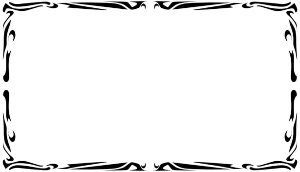 Illustration of a photo frame with a tribal design vector