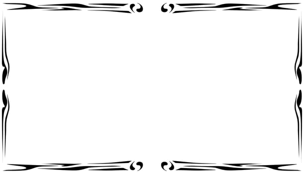 Illustration of a photo frame with a tribal design vector