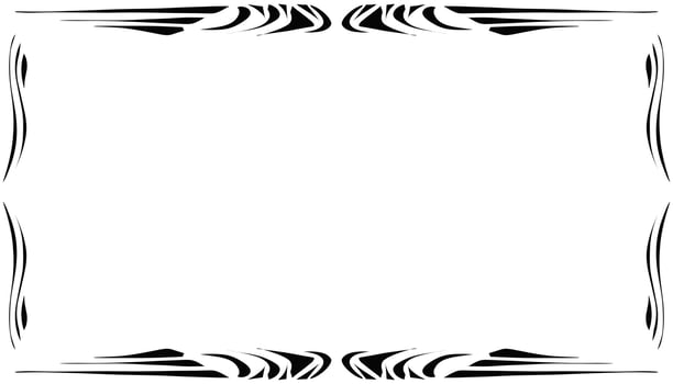 Illustration of a photo frame with a tribal design vector