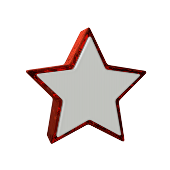 Star icon 3D render transparent background png