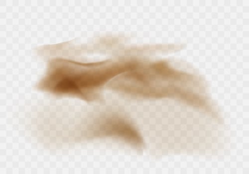 Desert sandstorm, brown dusty cloud vector