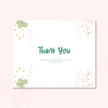 Thank You Card Design vector