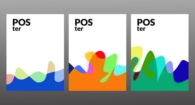Vector colorful abstract fluid poster and banner template free