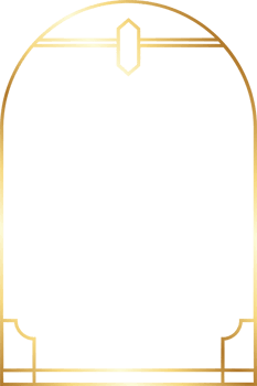 Aesthetic Gold Arch Border png