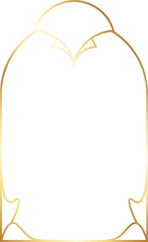 Aesthetic Gold Arch Border png