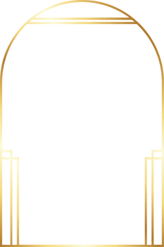 Aesthetic Gold Arch Border png