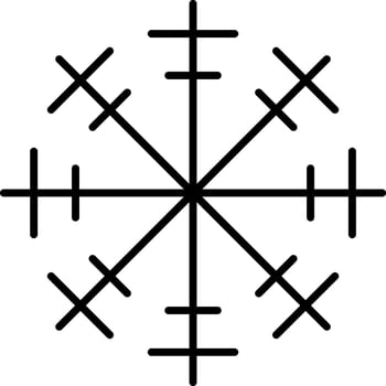 Snowflake icon. Christmas and winter theme. Simple flat black illustration on white background. Icon vector