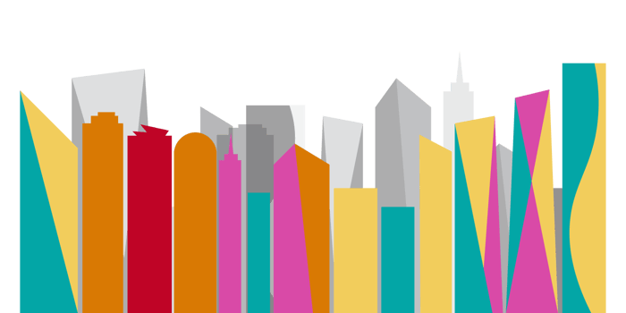 Cityscape colorful illustration. png