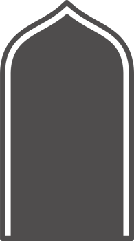 Arabic window and door. Silhouette of Islamic architecture element png