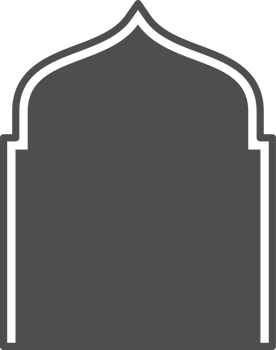 Arabic window and door. Silhouette of Islamic architecture element png