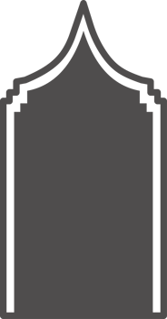 Arabic window and door. Silhouette of Islamic architecture element png