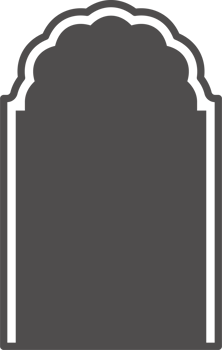 Arabic window and door. Silhouette of Islamic architecture element png