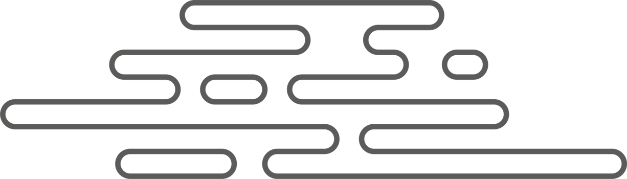 Asian Chinese clouds. Traditional oriental Asian flat design element. Outline illustration png