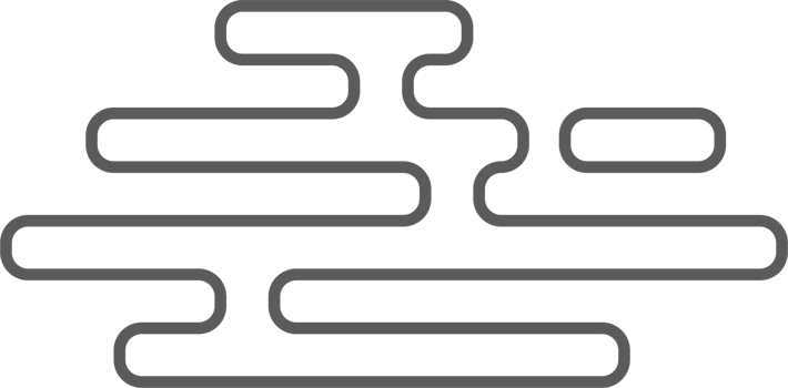 Asian Chinese clouds. Traditional oriental Asian flat design element. Outline illustration png