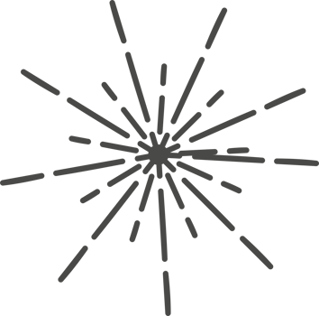 Sunburst radial rays. Star light explosion png