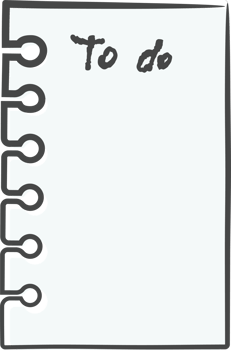 Checklist doodle. Hand drawn sketch style png