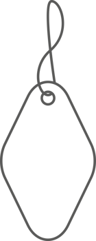 Price tag for sale or luggage. Outline vintage label illustration png