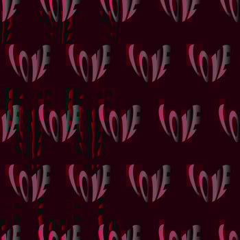 Seamless pattern inscription love. vector