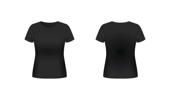 3D Black T-Shirt Mockup vector