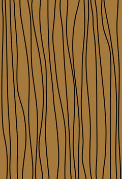 botanical abstract vector card illustration with black stripes on gold background