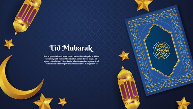 ramadan background with Al Quran and decorations. prayer times in the month of Ramadan vector