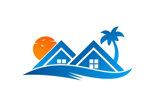 Real estate house logo design, Vector design concept