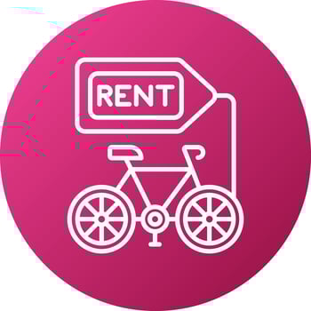 Bicycle Rental Icon Style vector