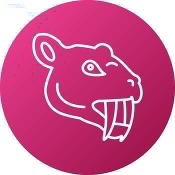 Saber Toothed Tiger Icon Style vector