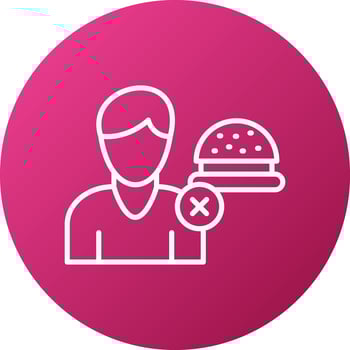 No Appetite Icon Style vector
