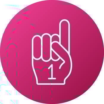 Foam Hand Icon Style vector
