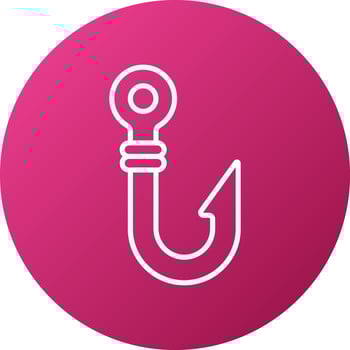 Fish Hook Icon Style vector