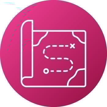 Treasure Map Icon Style vector