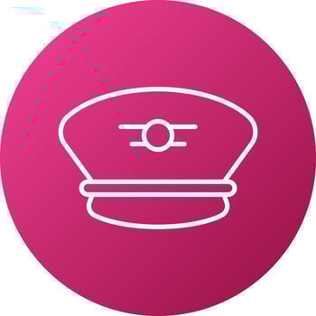 Captain Cap Icon Style vector