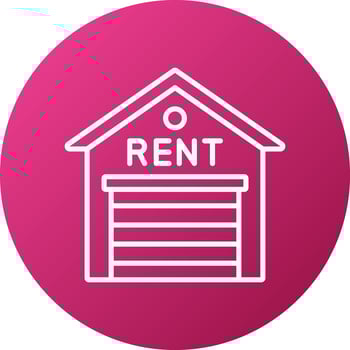 Warehouse Rental Icon Style vector